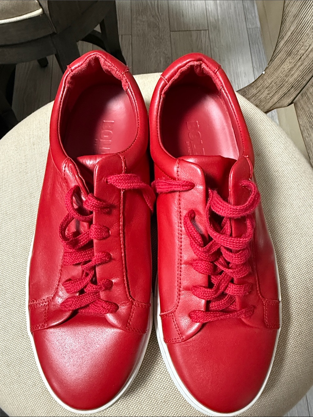 BOLD! by COXY Red Leather Slip-On Sneaker